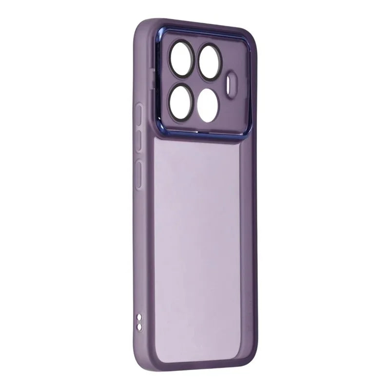 WANLONFENG For Xiaomi 15T Pro TPU Case  DKSM Series Electroplated Frame Back Cover with Tempered Glass - Purple - 3