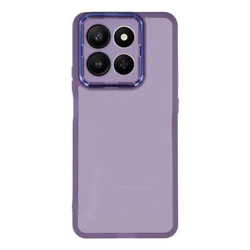 WANLONFENG For Honor 400 Smart 5G / Honor 400 Smart 4G / Honor X7d 4G TPU Case  DKSM Series Electroplated Frame Back Cover with Tempered Glass - Purple - 2