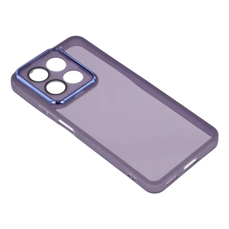 WANLONFENG For Honor 400 Smart 5G / Honor 400 Smart 4G / Honor X7d 4G TPU Case  DKSM Series Electroplated Frame Back Cover with Tempered Glass - Purple - 4