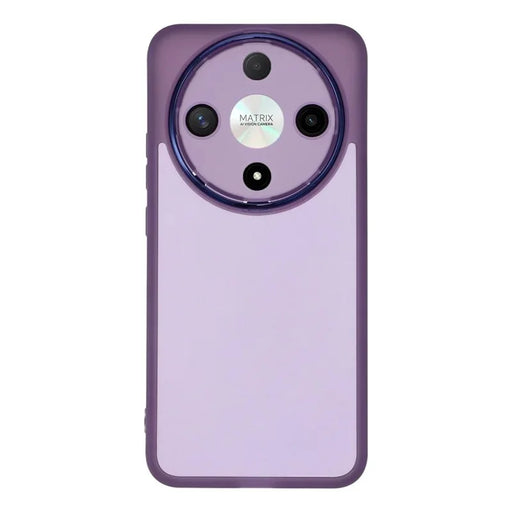 WANLONFENG For Honor Magic8 Lite 5G / Honor X70 5G / Honor X9d 5G TPU Case  DKSM Series Electroplated Frame Back Cover with Tempered Glass - Purple - 2