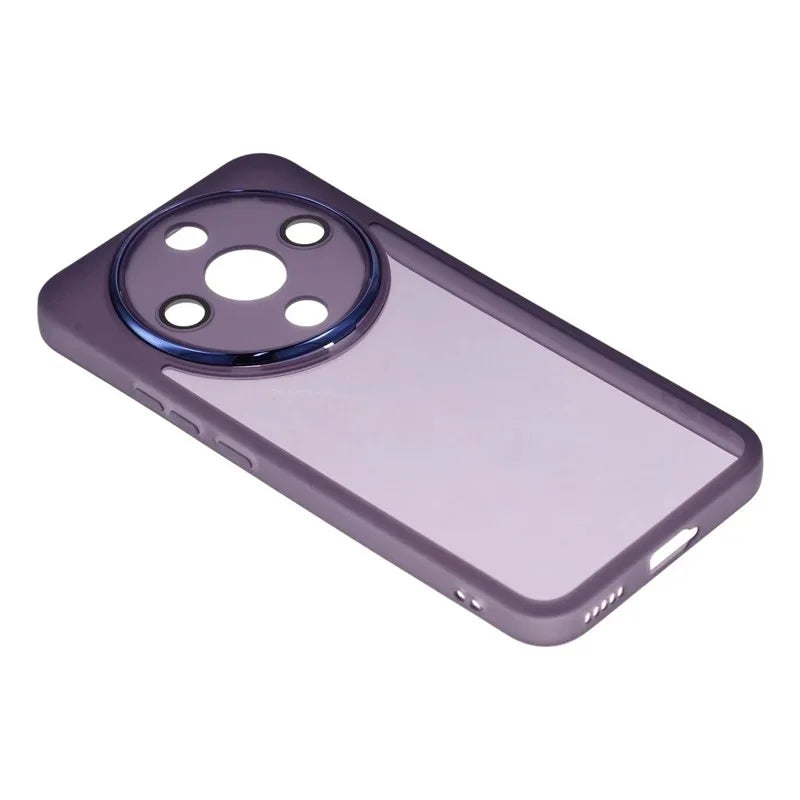 WANLONFENG For Honor Magic8 Lite 5G / Honor X70 5G / Honor X9d 5G TPU Case  DKSM Series Electroplated Frame Back Cover with Tempered Glass - Purple - 4