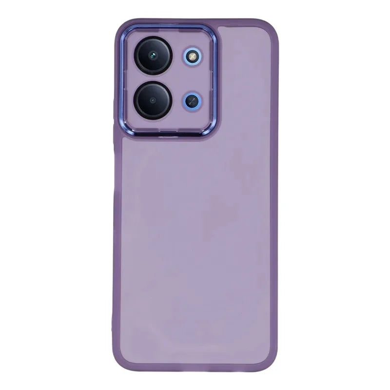 WANLONFENG For Xiaomi Poco C85 4G (171mm) / Xiaomi Redmi 15C 4G (Global) (171mm) TPU Case  DKSM Series Electroplated Frame Back Cover with Tempered Glass - Purple - 2