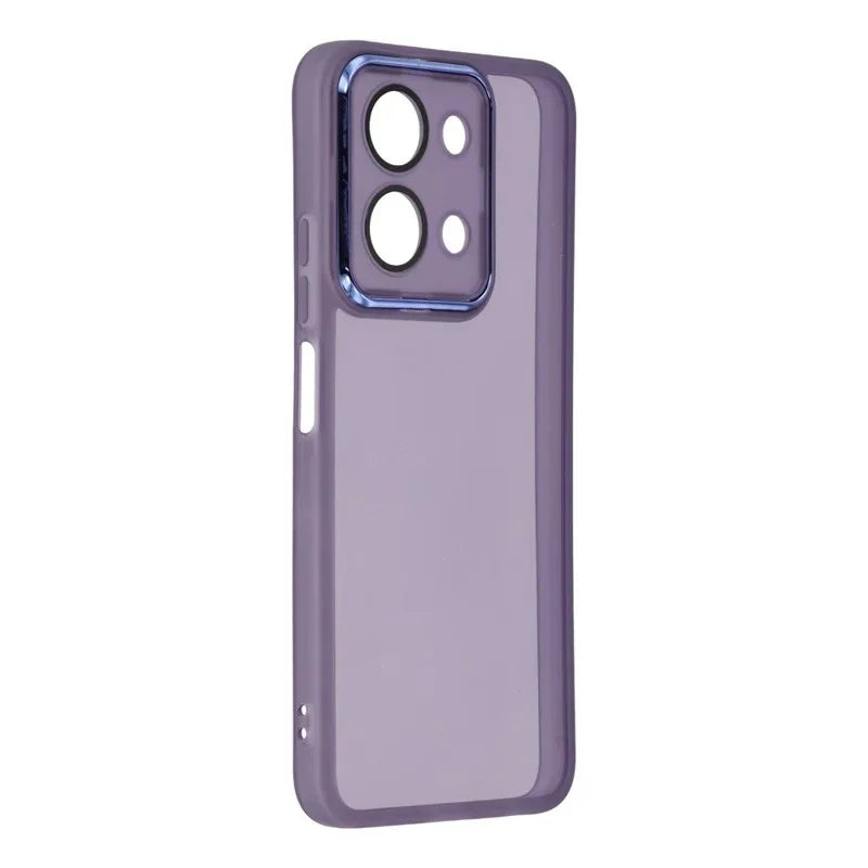 WANLONFENG For Xiaomi Poco C85 4G (171mm) / Xiaomi Redmi 15C 4G (Global) (171mm) TPU Case  DKSM Series Electroplated Frame Back Cover with Tempered Glass - Purple - 3