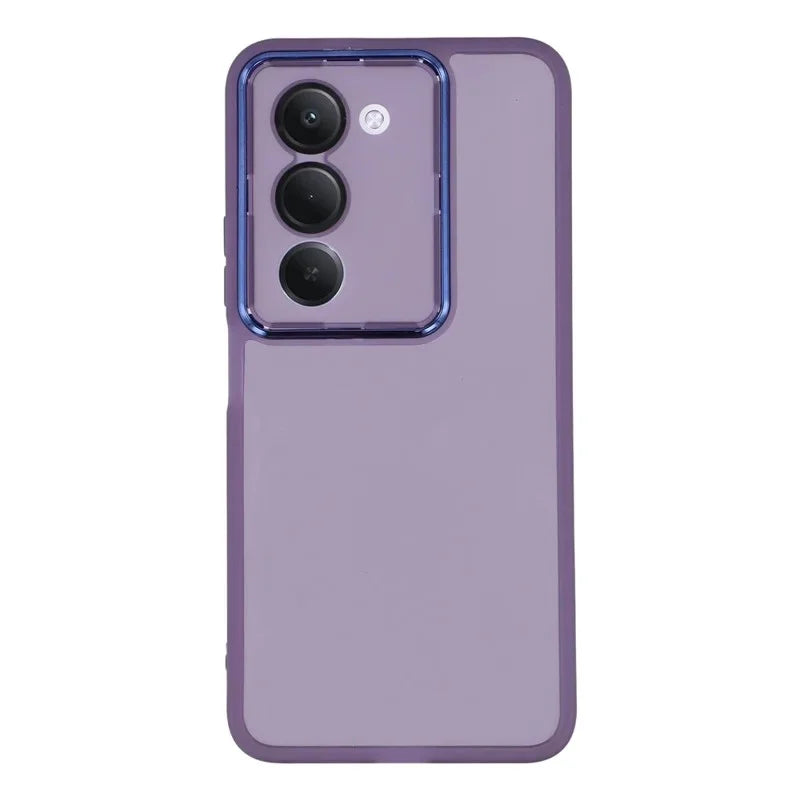WANLONFENG For Xiaomi Redmi 15 5G (Global) (169mm) TPU Case  DKSM Series Electroplated Frame Back Cover with Tempered Glass - Purple - 2