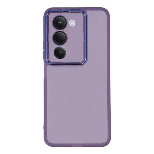 WANLONFENG For Xiaomi Redmi 15 5G (Global) (169mm) TPU Case  DKSM Series Electroplated Frame Back Cover with Tempered Glass - Purple - 2