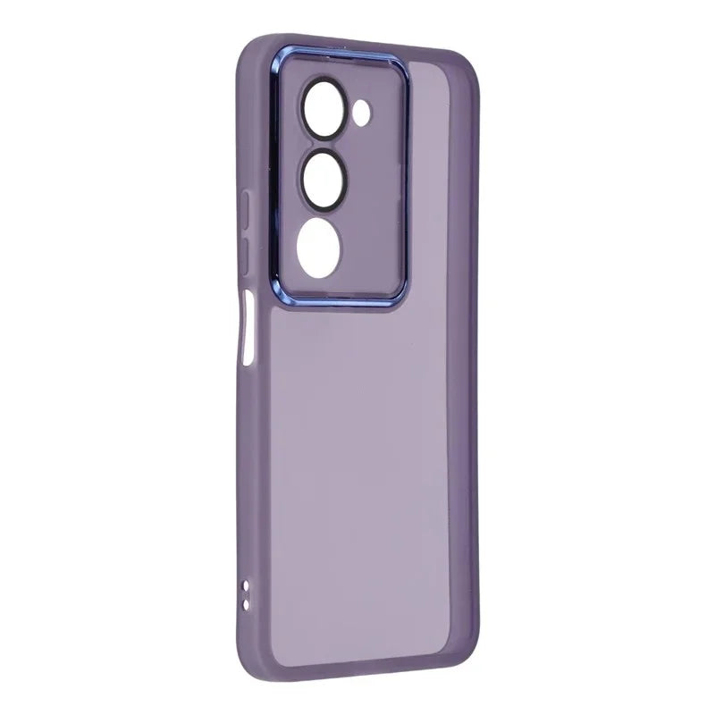 WANLONFENG For Xiaomi Redmi 15 5G (Global) (169mm) TPU Case  DKSM Series Electroplated Frame Back Cover with Tempered Glass - Purple - 3