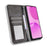 For Realme P4x 5G Leather Case Wallet Stand Retro Texture Phone Cover - Black - 6