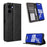 For TECNO Spark Go 3 Leather Case Wallet Stand Retro Texture Phone Cover - Black - 1