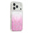 For iPhone 17 Pro Max Magnetic Case Gradient Sparkle Epoxy TPU + Acrylic Phone Cover Compatible with MagSafe - Pink - 1