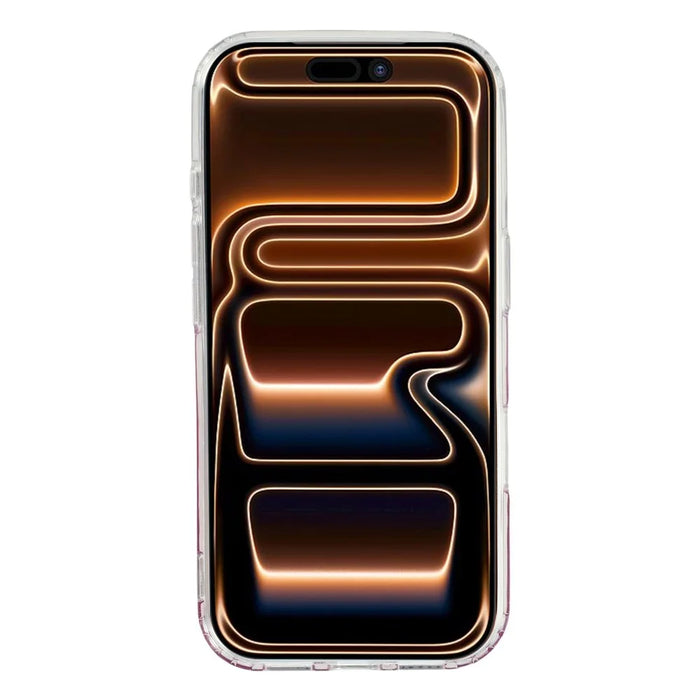 For iPhone 17 Pro Max Magnetic Case Gradient Sparkle Epoxy TPU + Acrylic Phone Cover Compatible with MagSafe - Pink - 3