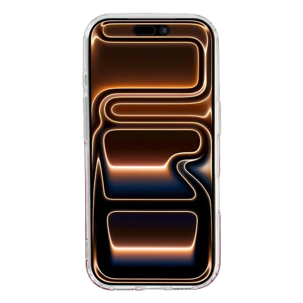 For iPhone 17 Pro Magnetic Case Gradient Sparkle Epoxy TPU + Acrylic Phone Cover Compatible with MagSafe - Pink - 3