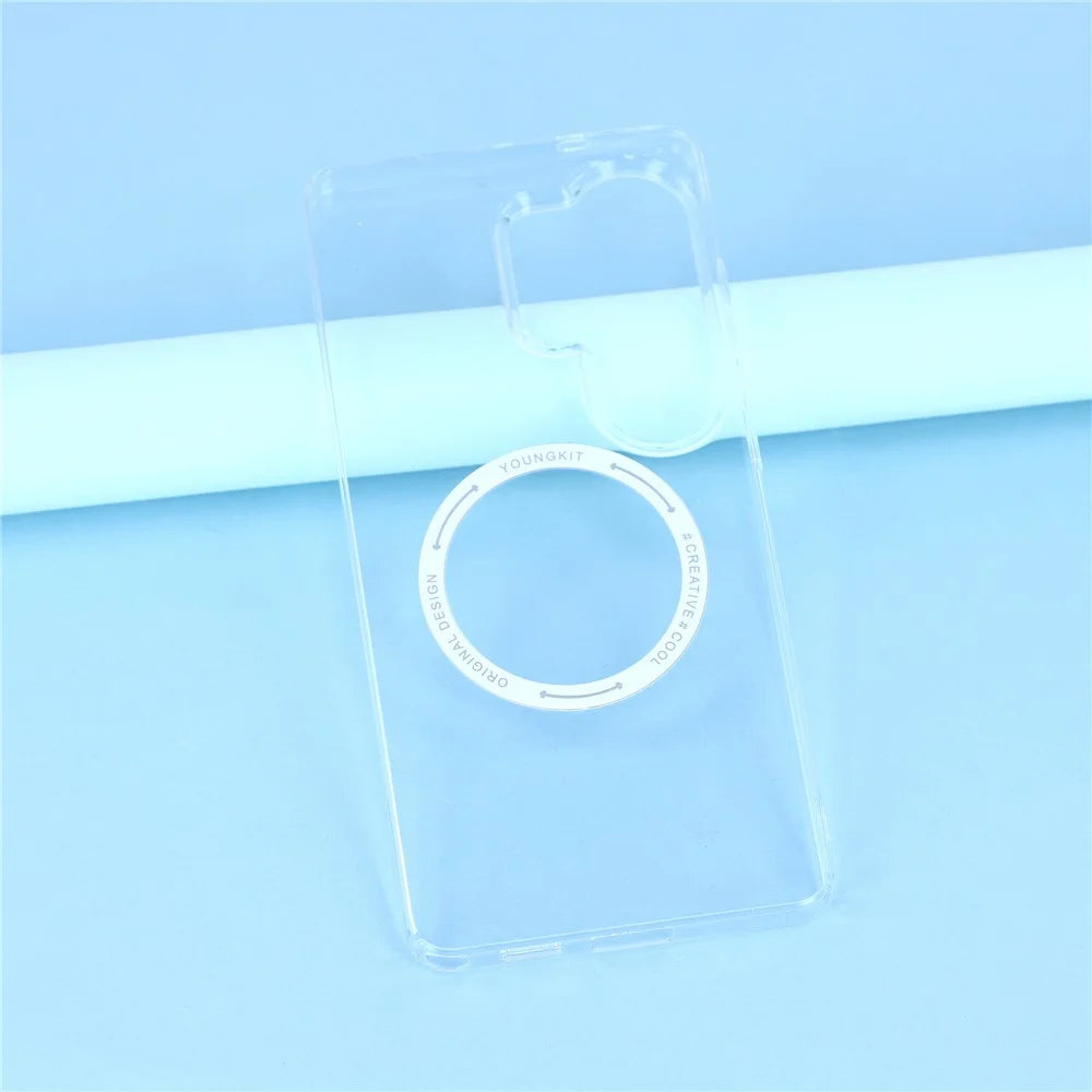 YOUNGKIT For Samsung Galaxy S26 Ultra Magnetic Case Hard PC Phone Back Cover - Transparent - 4
