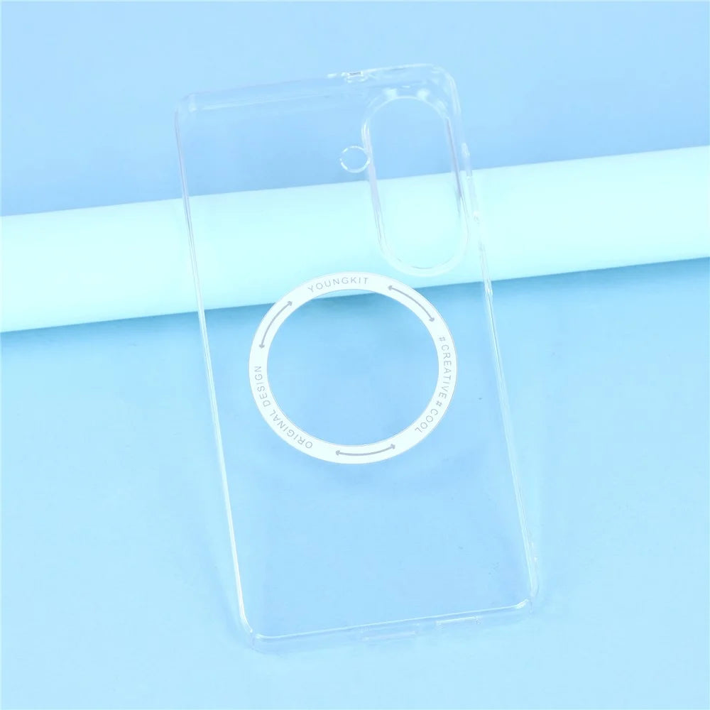 YOUNGKIT For Samsung Galaxy S26+ Magnetic Case Hard PC Phone Back Cover - Transparent - 4