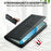 For iPhone 17 Wallet Stand Case Line Splicing TPU PU Leather Phone Cover - Black - 5