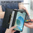For iPhone 17 Wallet Stand Case Line Splicing TPU PU Leather Phone Cover - Black - 7
