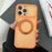 For iPhone 17 Pro Magnetic Case Rotating Kickstand TPU + PC Protective Phone Cover Compatible with MagSafe - Orange - 1