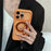 For iPhone 17 Pro Max Magnetic Case Rotating Kickstand TPU + PC Protective Phone Cover Compatible with MagSafe - Orange - 3