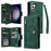 For Samsung Galaxy S26 Case Zipper Wallet Rivet Decor Leather Phone Cover with Wrist Strap - Green - 1
