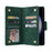 For Samsung Galaxy S26 Case Zipper Wallet Rivet Decor Leather Phone Cover with Wrist Strap - Green - 2