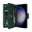For Samsung Galaxy S26 Case Zipper Wallet Rivet Decor Leather Phone Cover with Wrist Strap - Green - 3