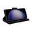 For Samsung Galaxy S26+ Case Zipper Wallet Rivet Decor Leather Phone Cover with Wrist Strap - Black - 4