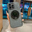 For iPhone 16 Pro Max Magnetic Case 360° Rotating Kickstand PC + TPU Shockproof Phone Back Cover - Grey - 1