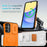 For Samsung Galaxy A15 5G Magnetic Case Kickstand Camera Slider PC + TPU Phone Cover - Orange - 3