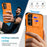 For Samsung Galaxy A15 5G Magnetic Case Kickstand Camera Slider PC + TPU Phone Cover - Orange - 6
