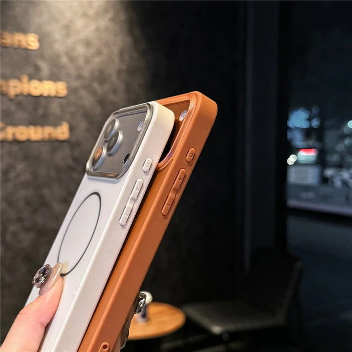 For iPhone 17 Pro Max Magnetic Case Skin Touch TPU + PC Protective Phone Back Cover Compatible with MagSafe - White - 6