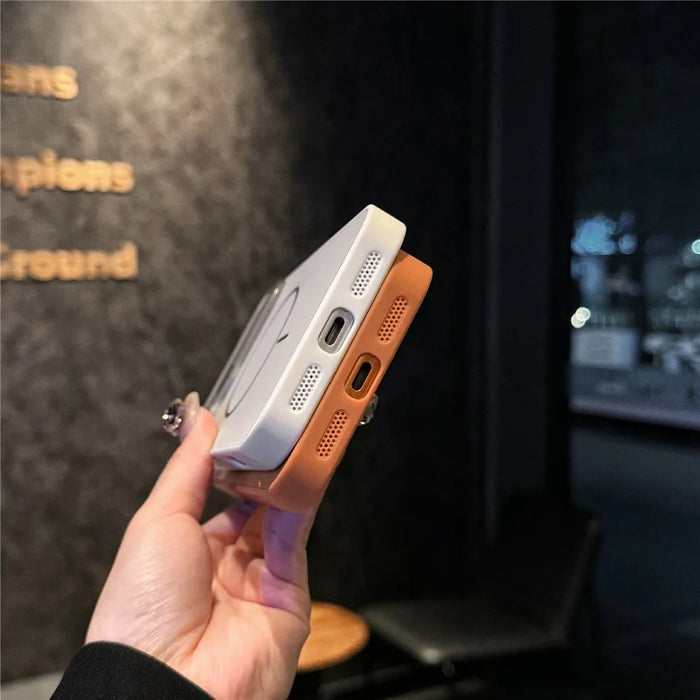 For iPhone 17 Pro Max Magnetic Case Skin Touch TPU + PC Protective Phone Back Cover Compatible with MagSafe - White - 7