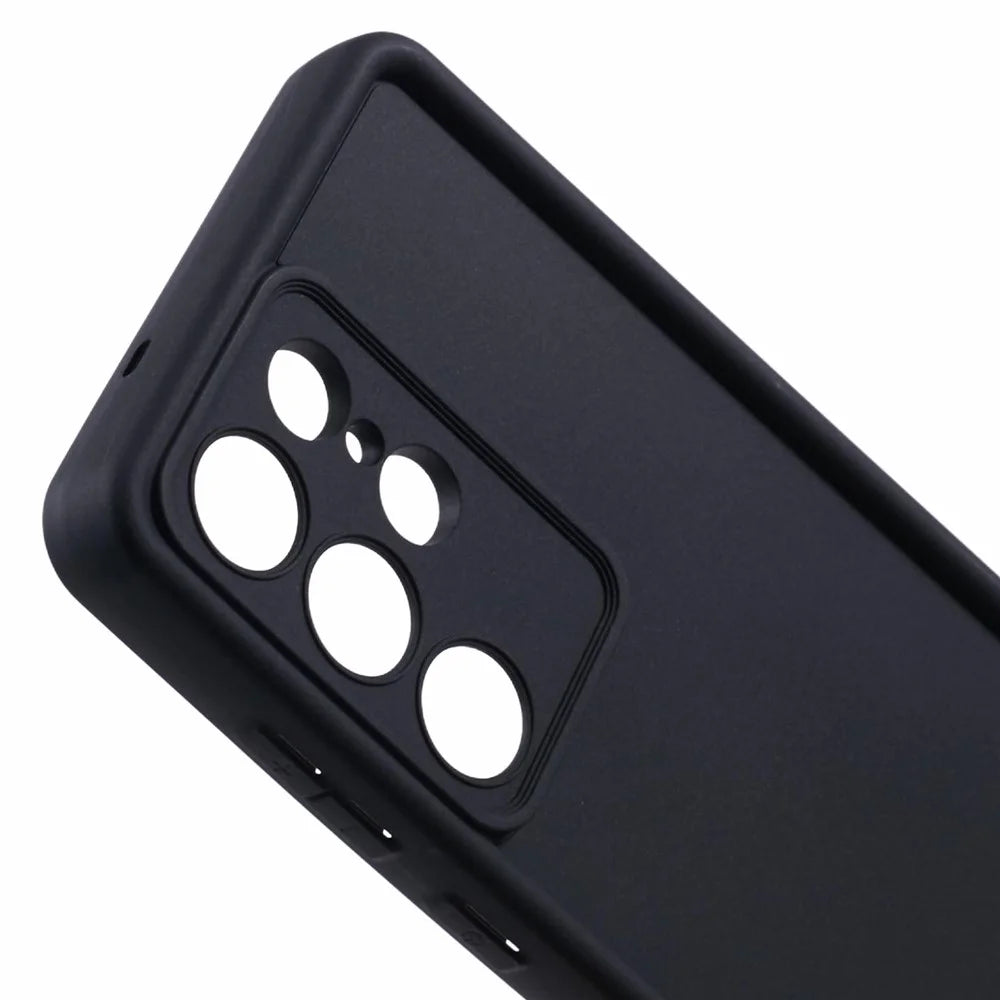 For Samsung Galaxy S26 Ultra Case Grooved Design TPU Anti Slip Phone Cover - Black - 5