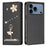 For iPhone 18 Pro Max / 17 Pro Max Leather Case RFID Blocking Wallet Stand Rhinestones Ballet Dancer Flip Phone Cover - Black - 1