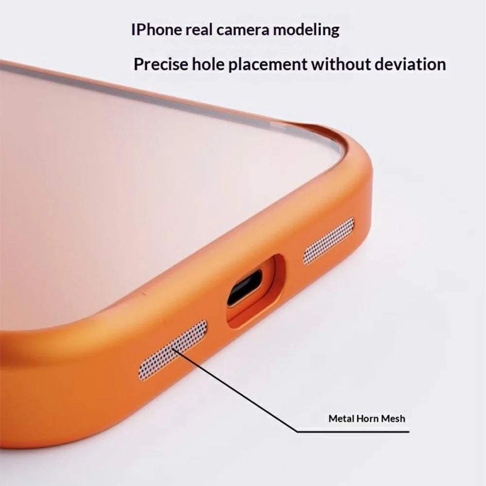 For iPhone 17 Pro Max Case Magnetic Rotating Kickstand PC + TPU Phone Cover with Detachable Camera Lens Film Compatible with MagSafe - Orange - 6