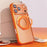 For iPhone 17 Pro Case Magnetic Rotating Kickstand PC + TPU Phone Cover with Detachable Camera Lens Film Compatible with MagSafe - Orange - 7