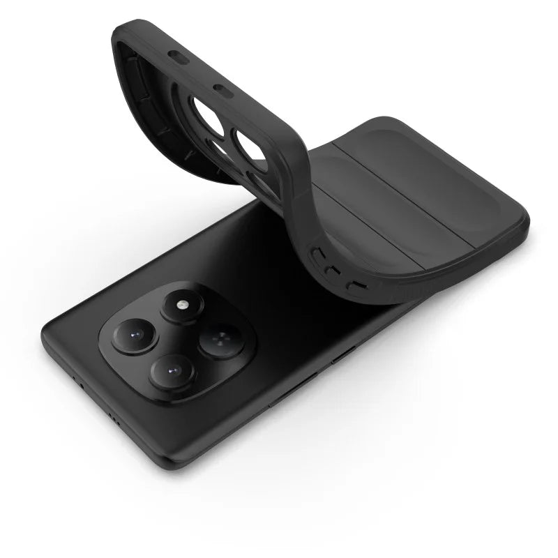 WANLONFENG For Xiaomi Redmi Note 15 4G (Global) TPU Case  HD Series Anti Slip Phone Cover with Tempered Glass - Black - 3