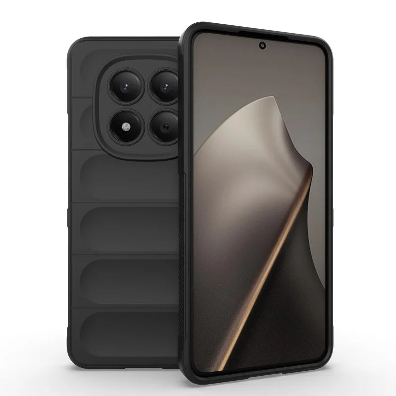 WANLONFENG For Xiaomi Redmi Note 15 Pro 4G (Global) TPU Case  HD Series Anti Slip Phone Cover with Tempered Glass - Black - 5