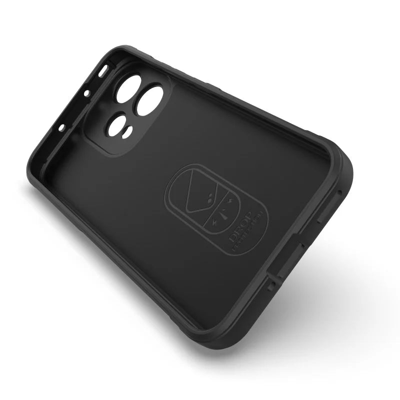 WANLONFENG For Oppo Reno15c 5G (China) / Oppo Reno15 5G (Global) TPU Case  HD Series Anti Slip Phone Cover with Tempered Glass - Black - 2