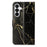 For Samsung Galaxy A37 5G Stand Case Marble Painted Folio Flip Leather Wallet Phone Cover - Black Gold Marble - 2