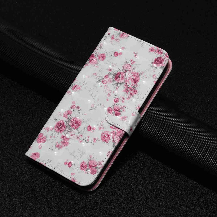 For Samsung Galaxy S26+ Wallet Case 3D Pattern Printed Leather Phone Cover with Strap - Roses - 7