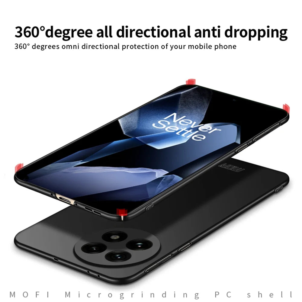 MOFI For OnePlus 13R 5G / OnePlus Ace 5 5G Phone Case  Shield Matte Series Ultra Slim PC Protective Cover - Black - 4