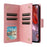 For Google Pixel 10a Case Zipper Wallet Rivet Decor Leather Phone Cover with Wrist Strap - Rose Gold - 2