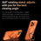SULADA For iPhone 16 Pro Magnetic Phone Case Transfer to 17 Pro with 360° Rotating Kickstand PC TPU Back Cover - Orange - 5