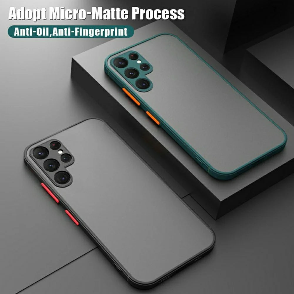 For Samsung Galaxy S26 Ultra Case TPU + PC Matte Anti Drop Phone Back Cover - Black - 3