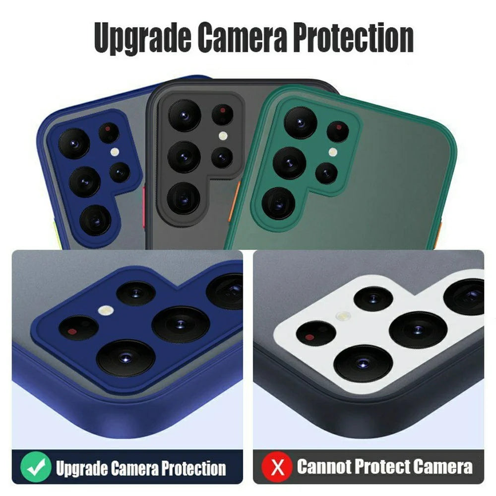 For Samsung Galaxy S26 Ultra Case TPU + PC Matte Anti Drop Phone Back Cover - Black - 7