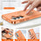 For Samsung Galaxy S26+ Magnetic Case Kickstand Frosted TPU + PC Phone Cover with PET Screen Protector - Orange - 4