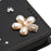 For iPhone Air Leather Case RFID Blocking Wallet Stand Rhinestones Ballet Dancer Flip Phone Cover - Black - 5