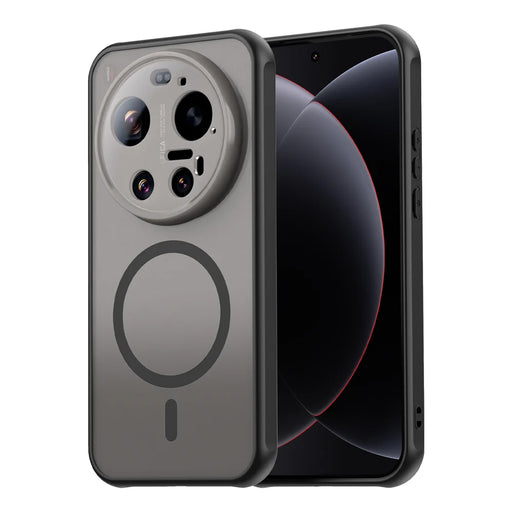 WANLONFENG For Xiaomi 17 Ultra 5G Magnetic Case with Screen Film  FD Series Skin Touch TPU + PC Phone Back Cover - Black - 2