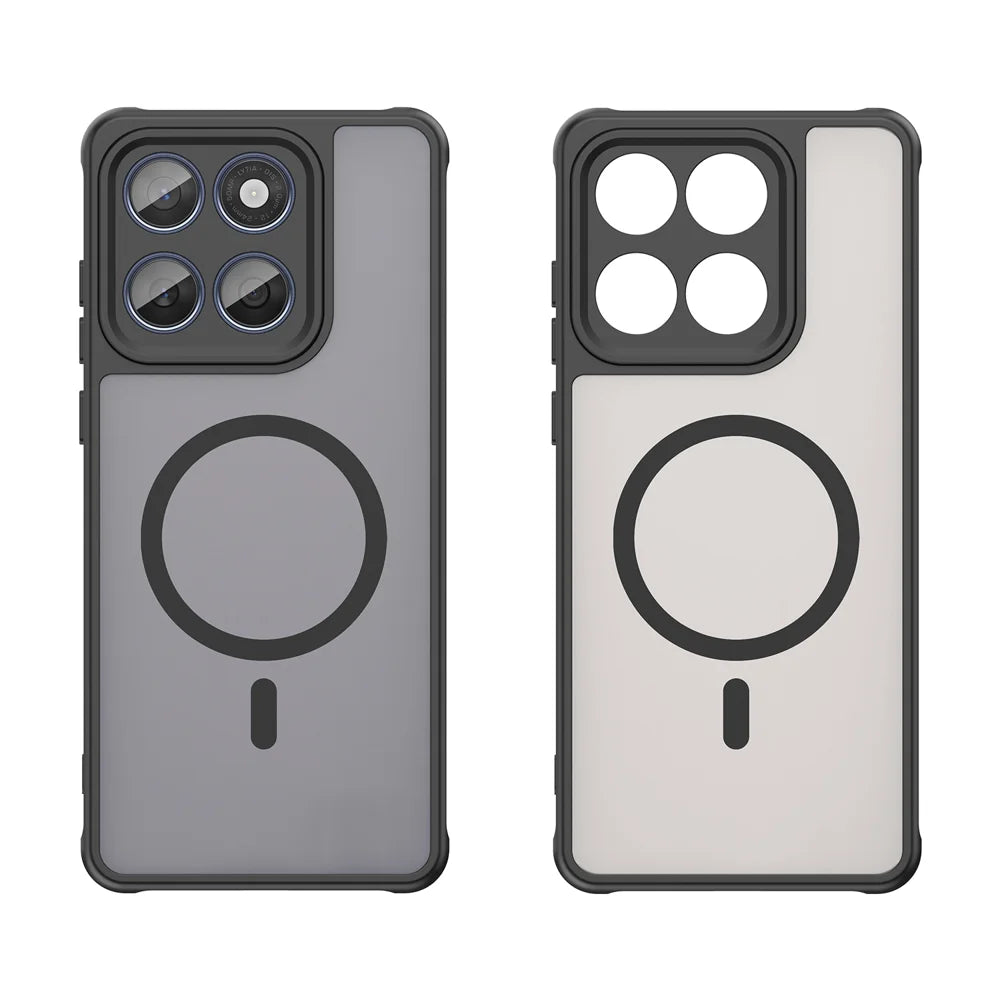 WANLONFENG For Motorola Edge 60 5G / Motorola Edge 60 Fusion 5G Magnetic Case with Screen Film  FD Series Skin Touch TPU + PC Phone Back Cover - Black - 7