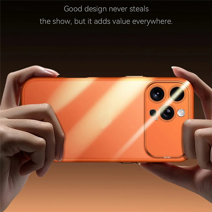 SULADA For iPhone 16 Pro Case Transfer to 17 Pro PC TPU Anti-drop Phone Cover - Orange - 2
