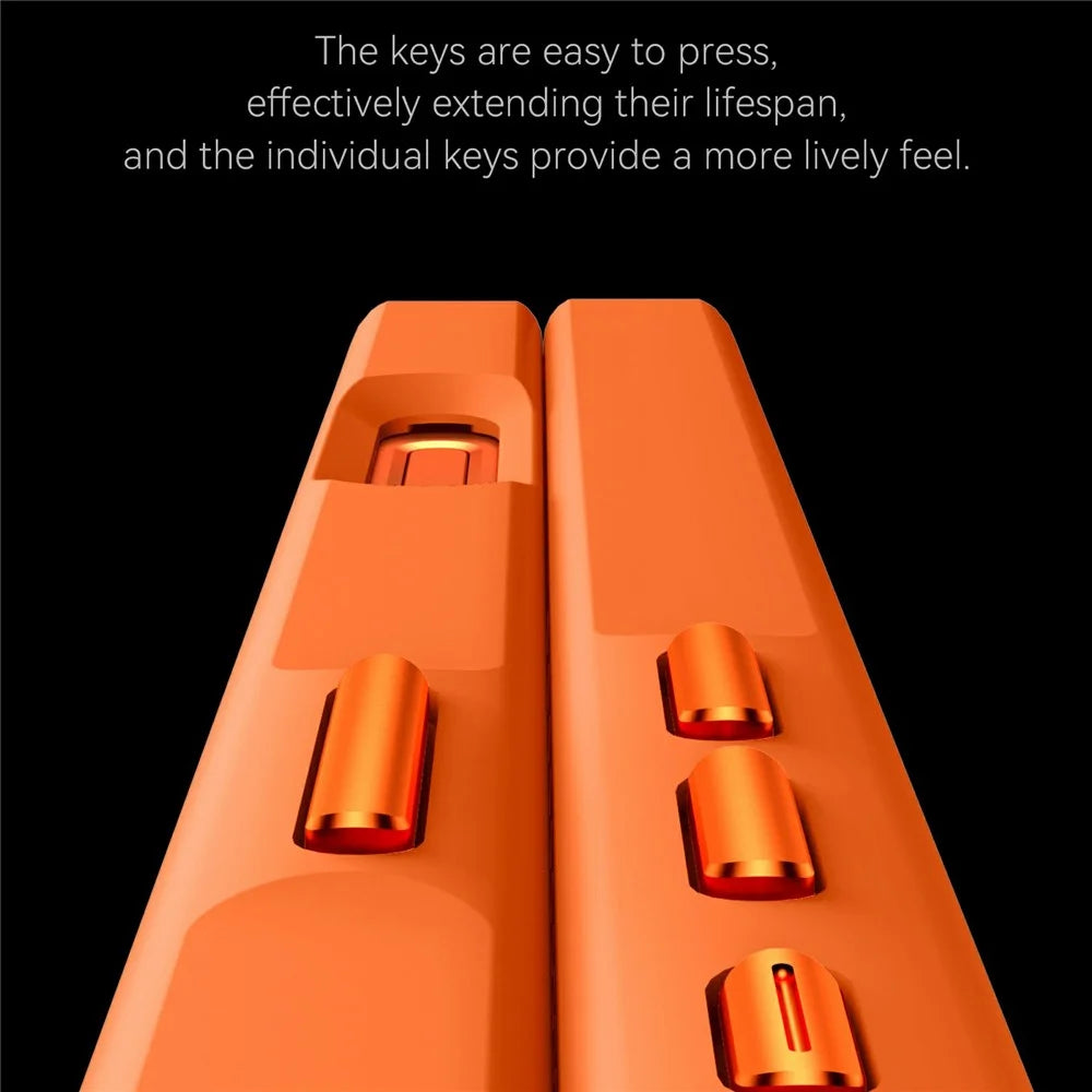 SULADA For iPhone 16 Pro Case Transfer to 17 Pro PC TPU Anti-drop Phone Cover - Orange - 4